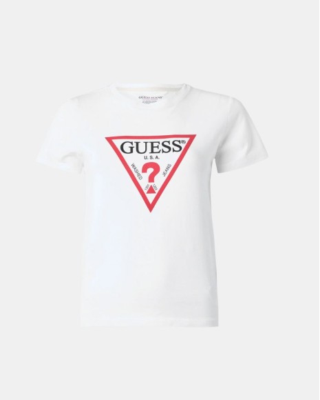 T-shirts Manga curta Mulher GUESS Branco W4YI04 J1314