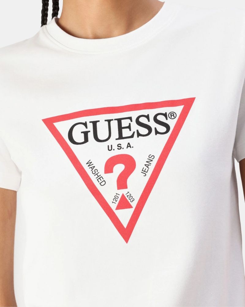 T-shirts Manga curta Mulher GUESS Branco W4YI04 J1314