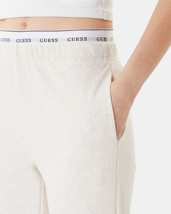 Calças de Fato de Treino Mulher GUESS Bege O5RB01 KCO31