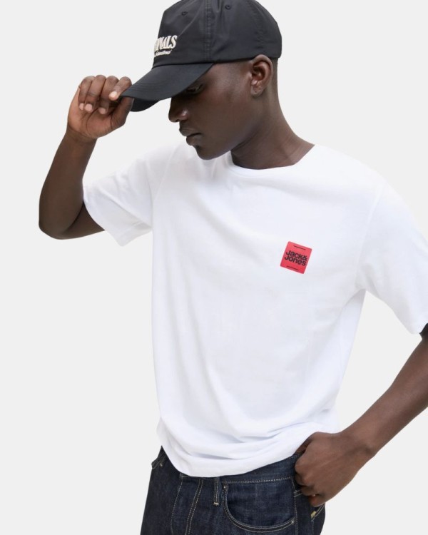 T-shirts Manga curta Homem JACK AND JONES Branco 12279100 BRANDY