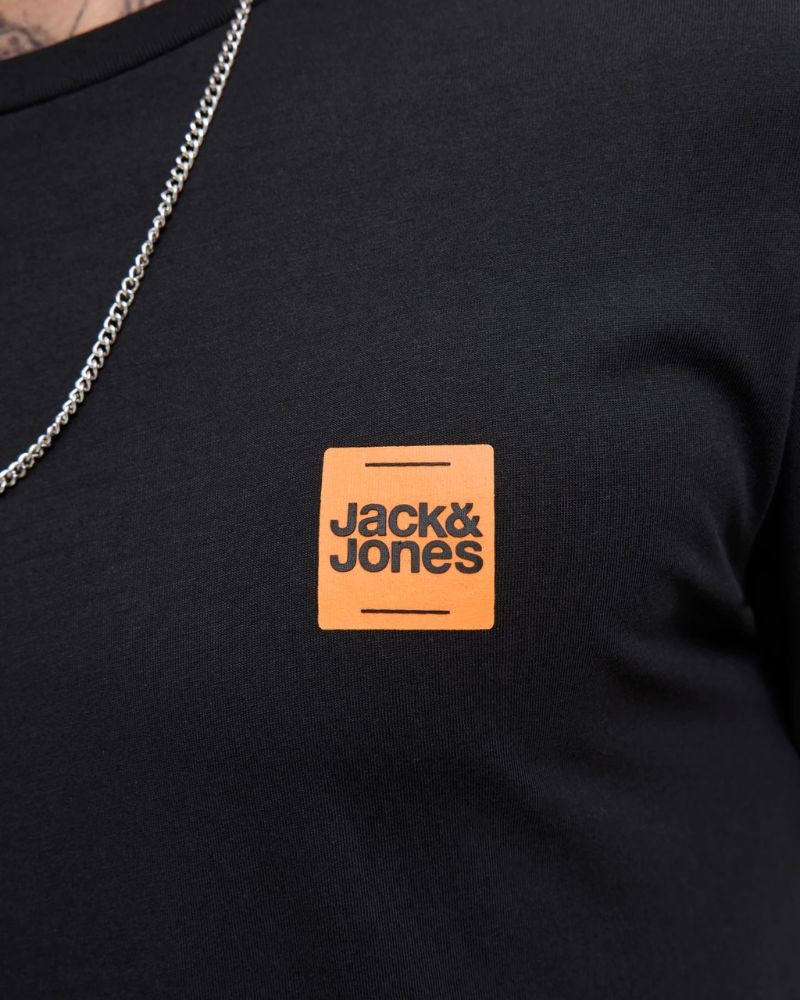 T-shirts Manga curta Homem JACK AND JONES Negro 12279100 BRANDY