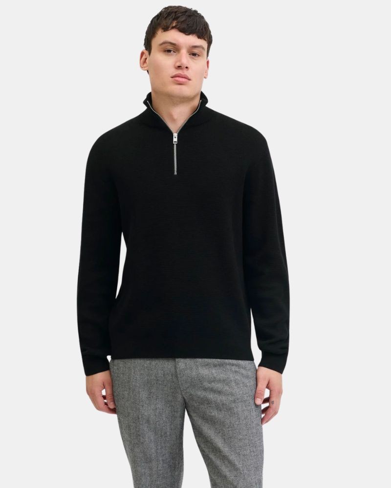  Jersey Manga larga Hombre JACK AND JONES Negro 12259664 MILANO