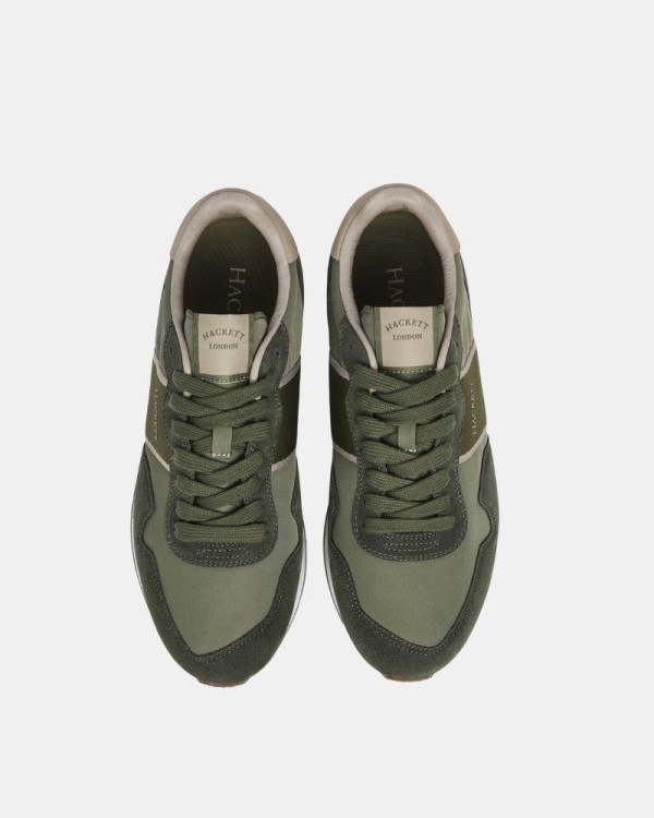 Zapatillas Bajas Hombre HACKETT Verde HMS200033 KESTON HERITAGE