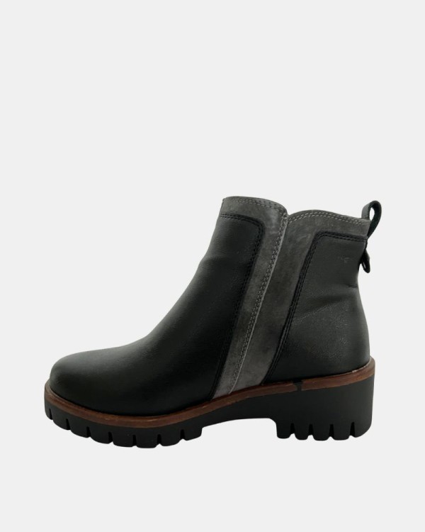 Botines de piel Bajos Mujer RKS Negro 3426