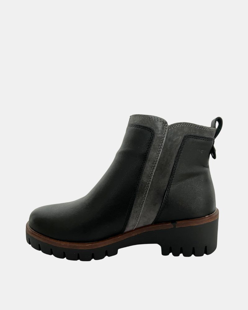 Botines de piel Bajos Mujer RKS Negro 3426