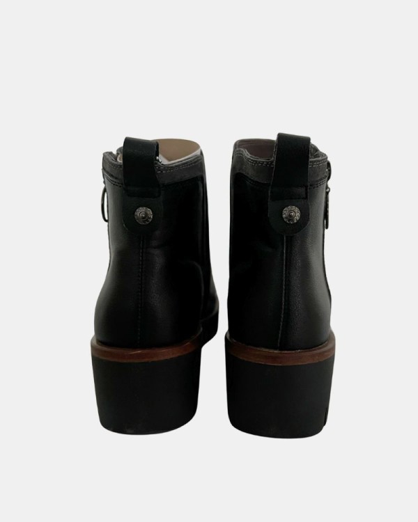 Botines de piel Bajos Mujer RKS Negro 3426
