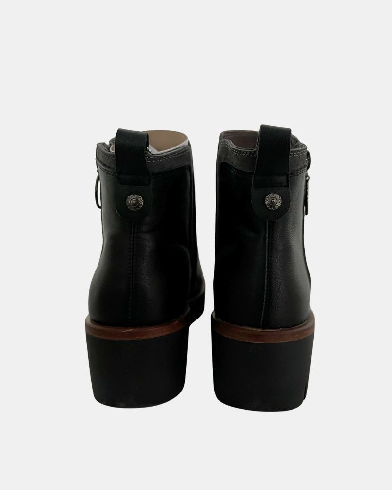 Botines de piel Bajos Mujer RKS Negro 3426