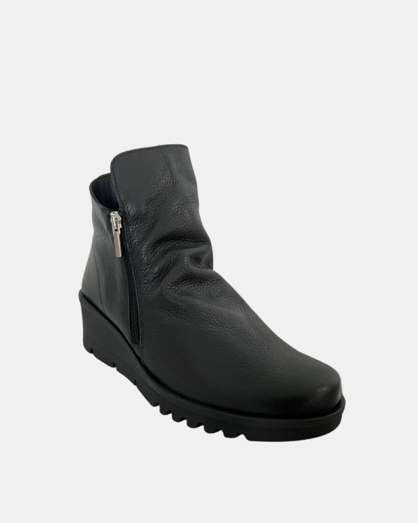 Botines de piel Bajos Mujer RKS Negro MIA10