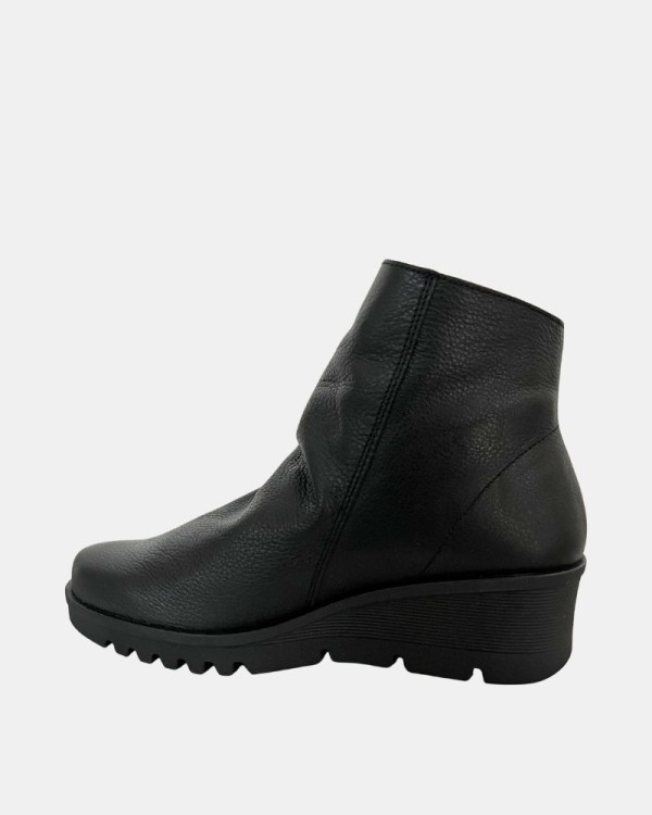 Botines de piel Bajos Mujer RKS Negro MIA10