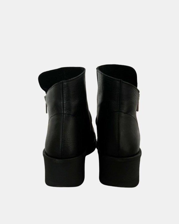 Botines de piel Bajos Mujer RKS Negro MIA10