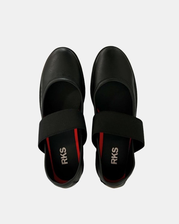 Zapatos Bailarinas Mujer RKS Negro MOA10