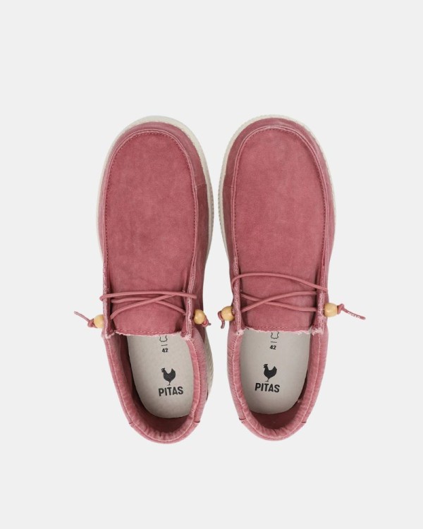  Zapatos Bajos Hombre Walkin Pitas Rojo WALLABI WASHED