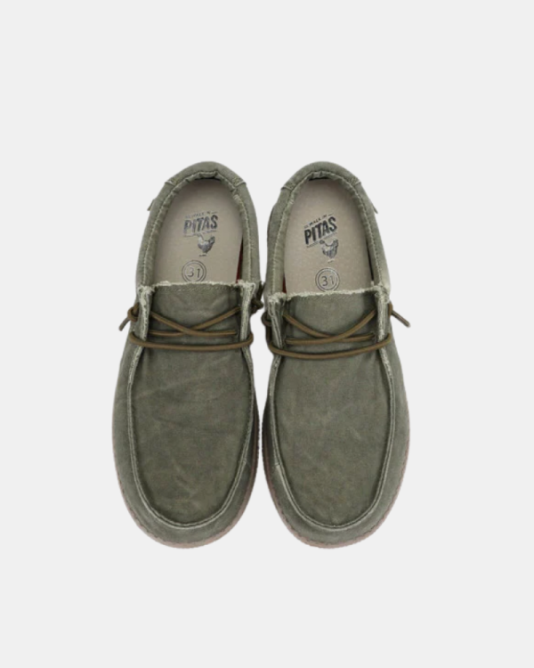  Zapatos Hombre Walkin Pitas Verde WALLABI WASHED