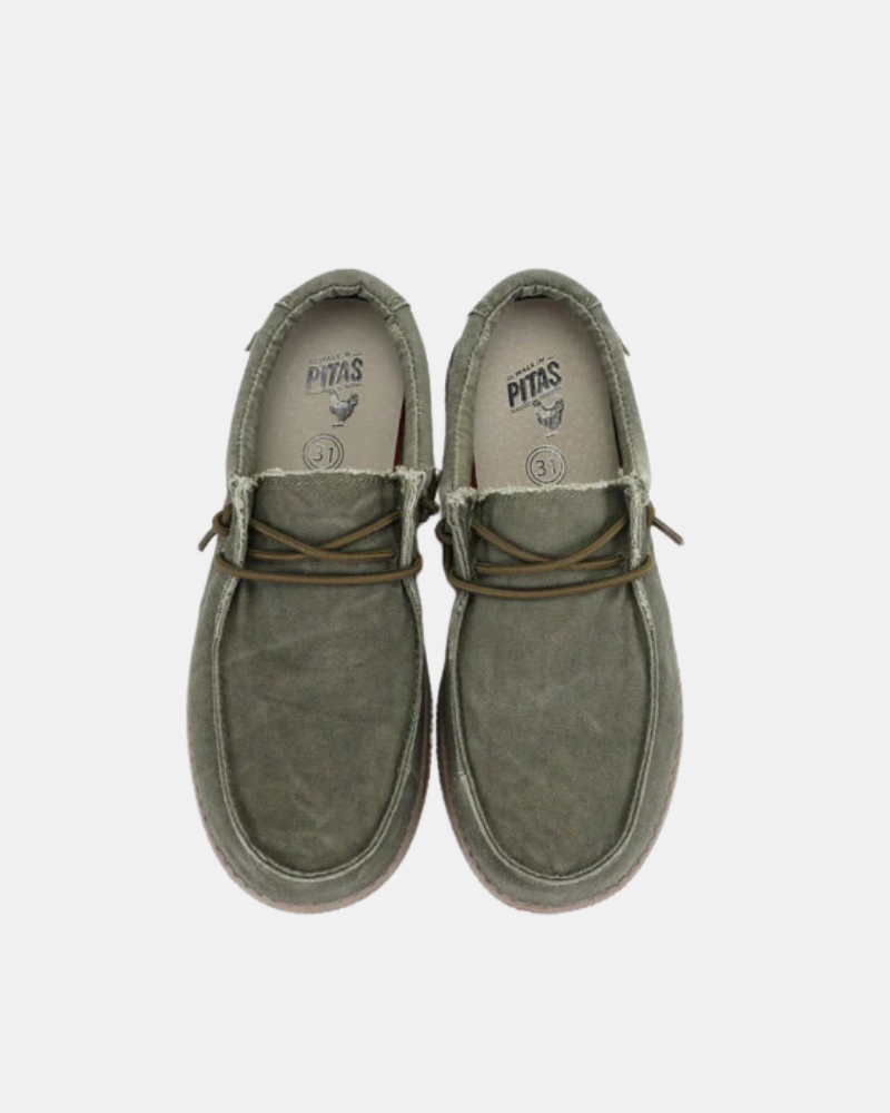  Zapatos Hombre Walkin Pitas Verde WALLABI WASHED