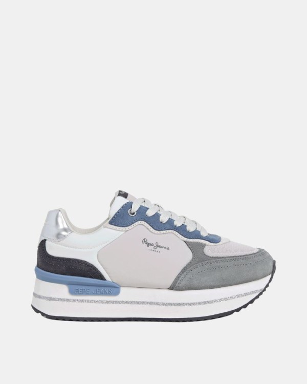  Zapatillas Bajas Mujer PEPE JEANS Azul PLS600033 RUSPER GLITTER W