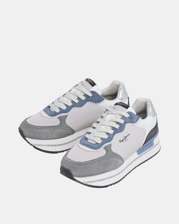  Zapatillas Bajas Mujer PEPE JEANS Azul PLS600033 RUSPER GLITTER W