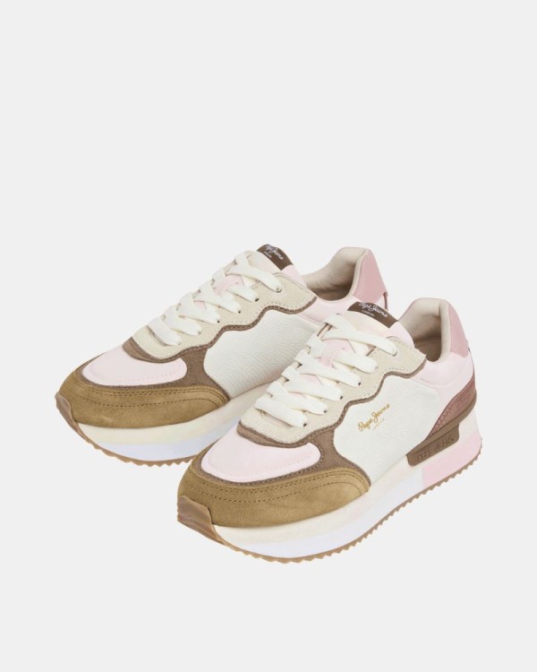  Zapatillas Bajas Mujer PEPE JEANS Beige PLS600034 RUSPER SNAKE W