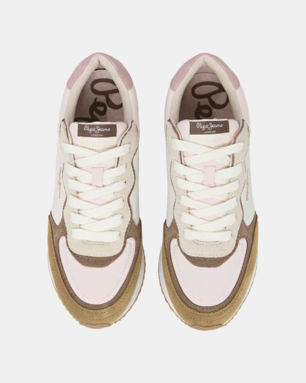  Zapatillas Bajas Mujer PEPE JEANS Beige PLS600034 RUSPER SNAKE W