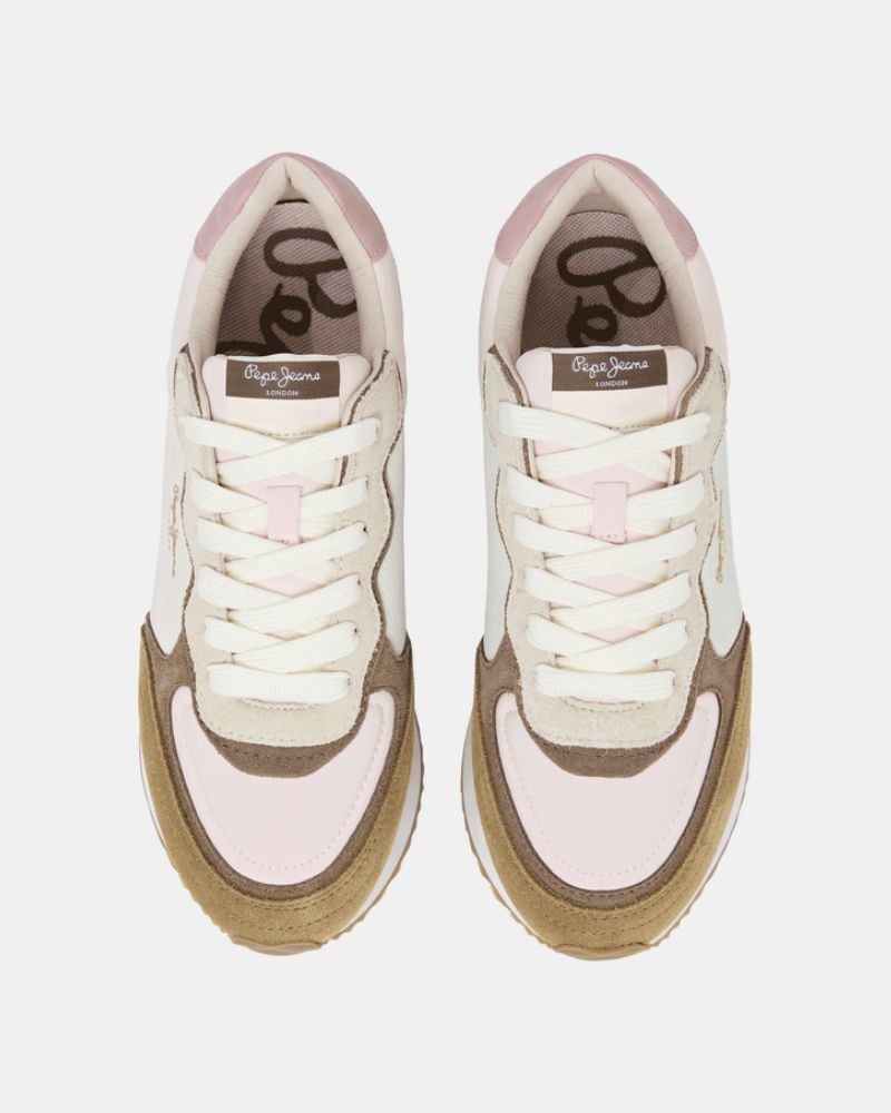  Zapatillas Bajas Mujer PEPE JEANS Beige PLS600034 RUSPER SNAKE W