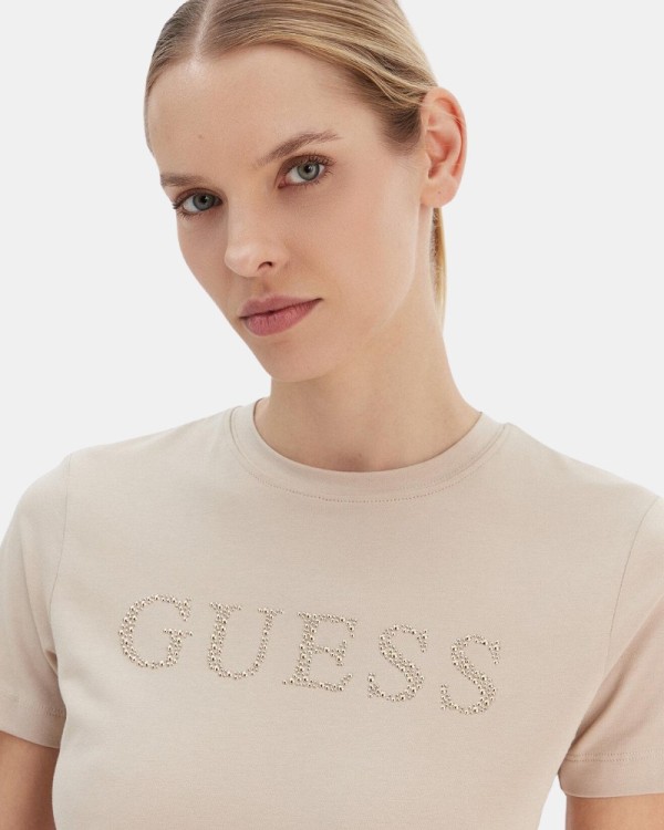 Camisetas Manga corta Mujer GUESS Beige V6RI20J1314