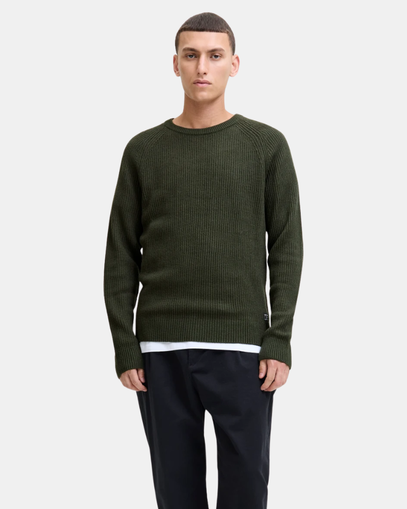  Jersey Manga larga Hombre JACK AND JONES Verde 12278916 PANNEL