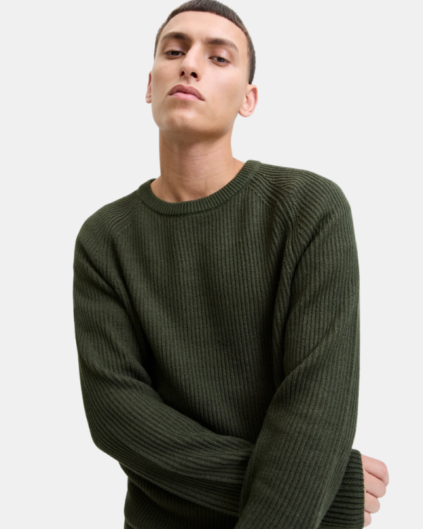  Jersey Manga larga Hombre JACK AND JONES Verde 12278916 PANNEL