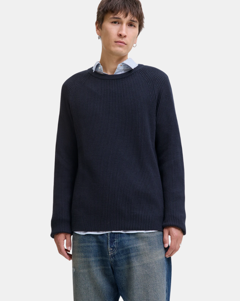  Jersey Manga larga Hombre JACK AND JONES Azul 12278916 PANNEL