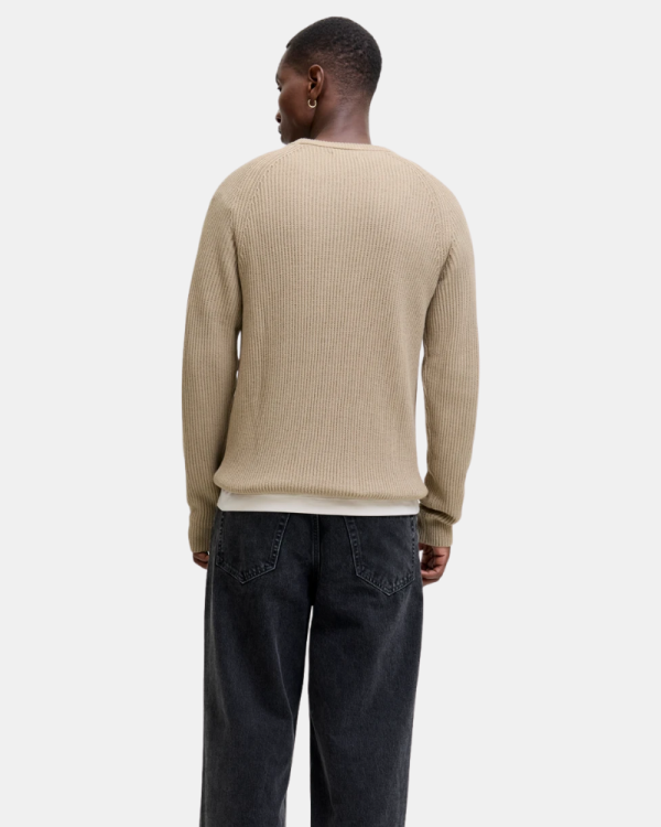  Jersey Manga larga Hombre JACK AND JONES Beige 12278916 PANNEL
