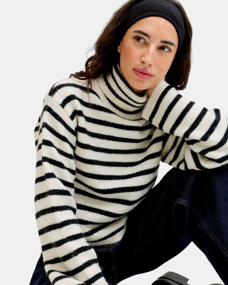 Jersey Manga larga Mujer JACK AND JONES Blanco 12264137 ROSANNA ROLL