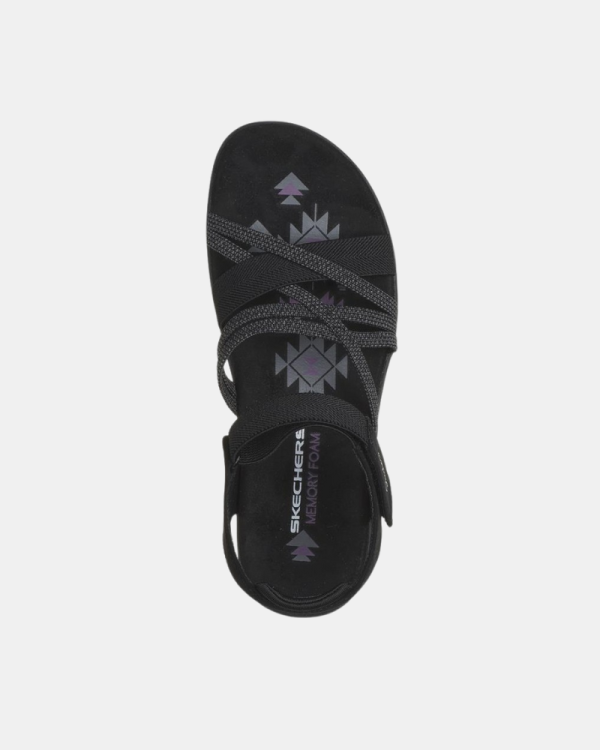  Sandalias Abiertas Mujer SKECHERS Negro 163193 REGGAE SLIM MEADOW GRAZER