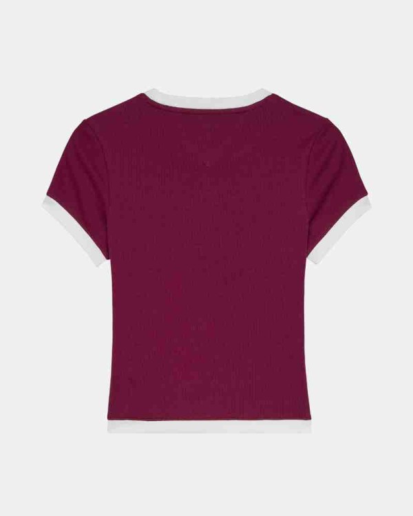  Camisetas Manga corta Mujer TOMMY HILFIGER Burdeos DW0DW22575VLC