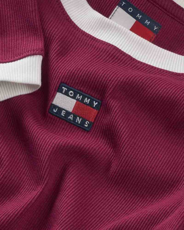  Camisetas Manga corta Mujer TOMMY HILFIGER Burdeos DW0DW22575VLC