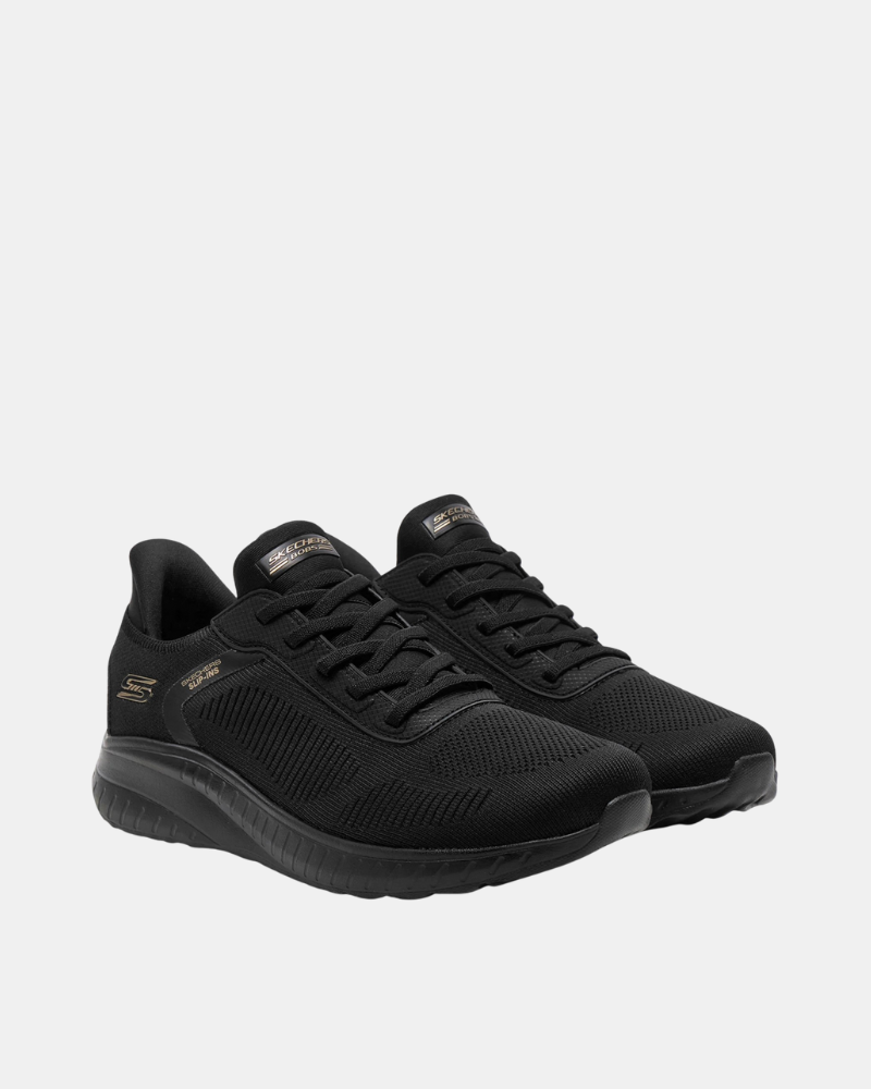  Zapatillas Bajas Hombre SKECHERS Negro 118312 SLIP INS BOBS SPORT SQUAD CHAOS SOLID STEP