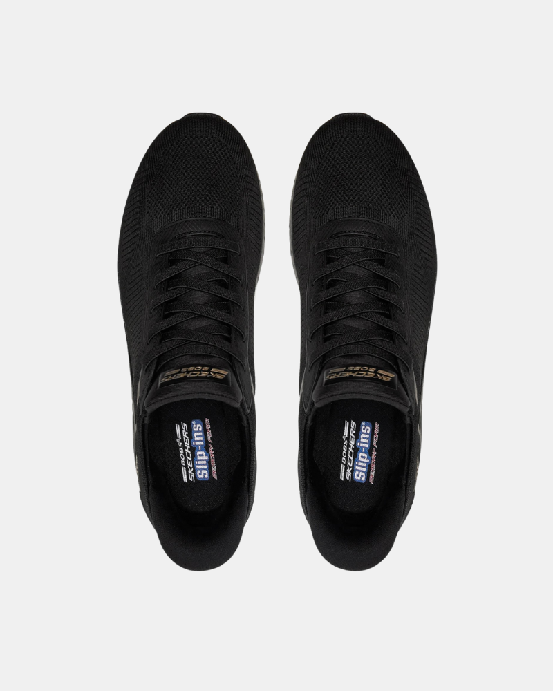  Zapatillas Bajas Hombre SKECHERS Negro 118312 SLIP INS BOBS SPORT SQUAD CHAOS SOLID STEP
