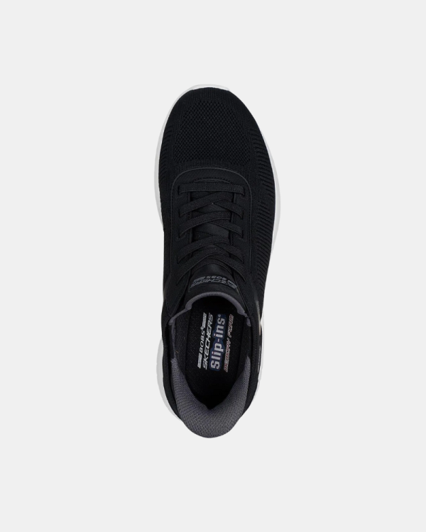  Zapatillas Bajas Hombre SKECHERS Negro 118312 SLIP INS BOBS SPORT SQUAD CHAOS SOLID STEP