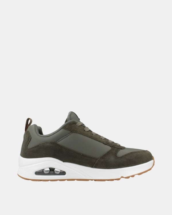  Zapatillas Bajas Hombre SKECHERS Verde 52468 UNO STACRE