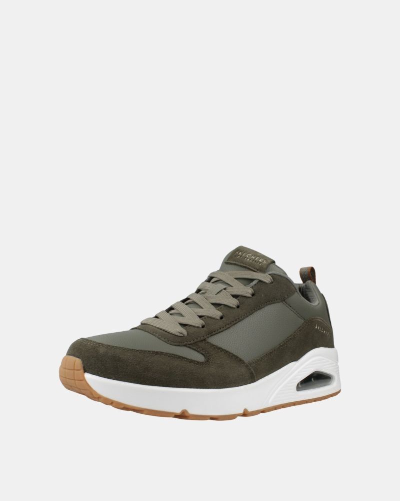  Zapatillas Bajas Hombre SKECHERS Verde 52468 UNO STACRE