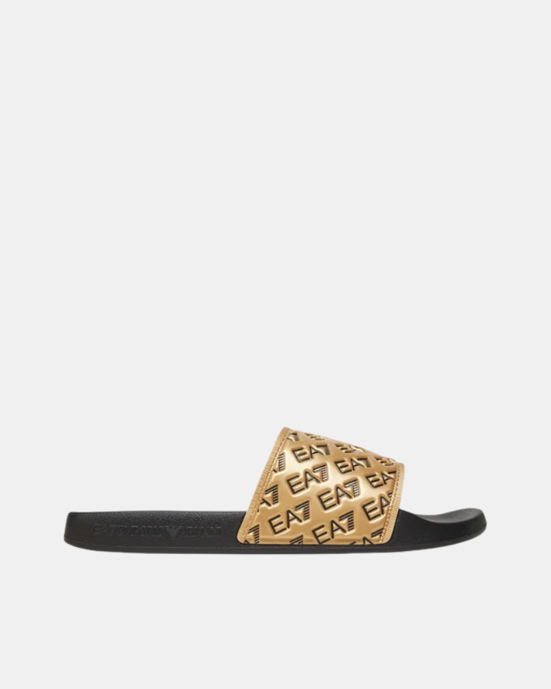 Sandalias Chancletas Hombre EA7 Oro 7X000109 AF15125