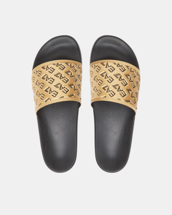Sandalias Chancletas Hombre EA7 Oro 7X000109 AF15125