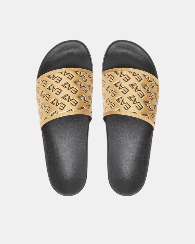 Sandalias Chancletas Hombre EA7 Oro 7X000109 AF15125