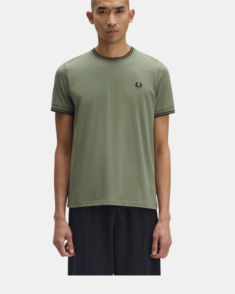 T-shirts de manga curta para homem FRED PERRY Verde M1588