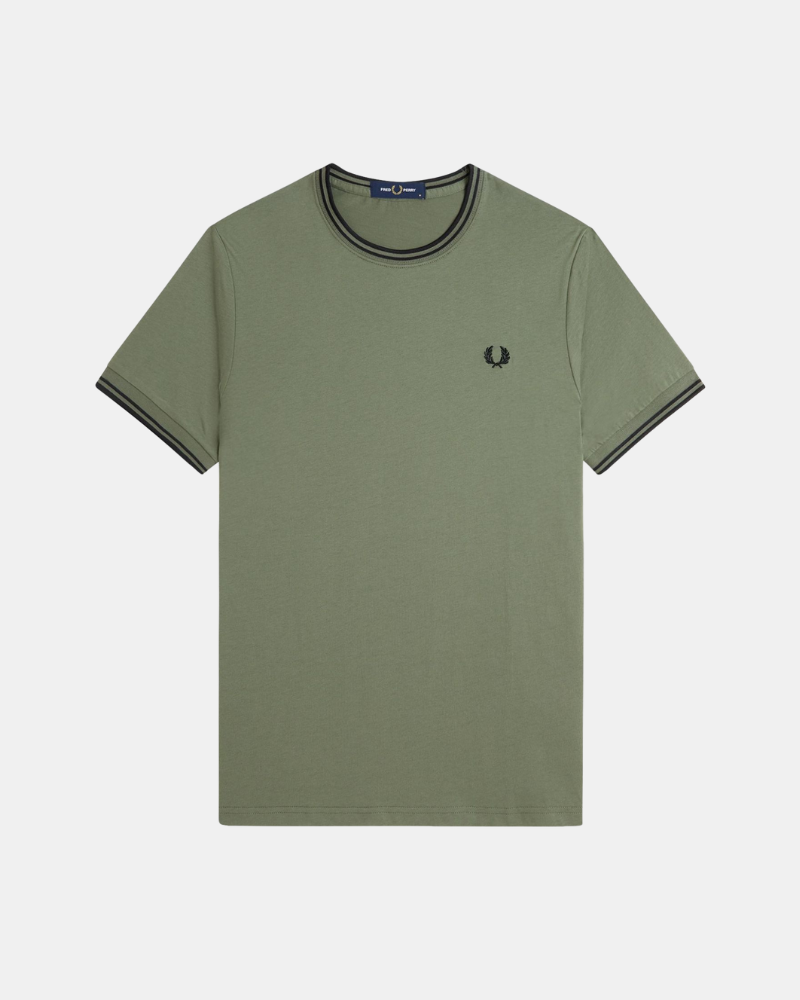 T-shirts de manga curta para homem FRED PERRY Verde M1588