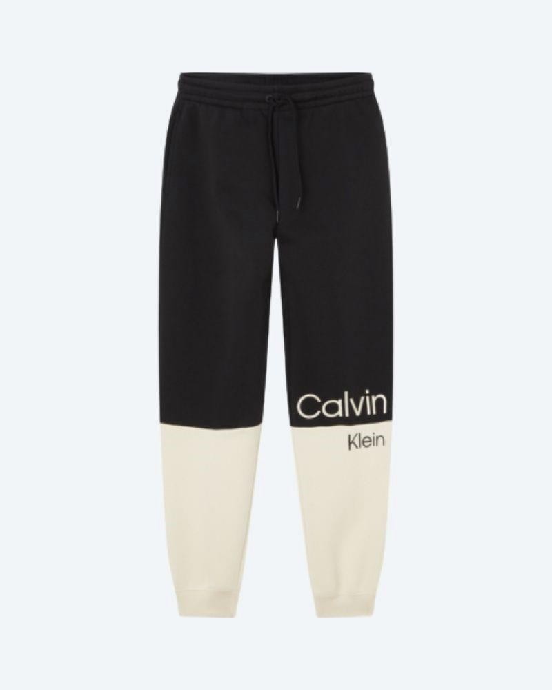 CALVIN KLEIN J20J218977BEH CALÇAS DE FATO DE TREINO COM PUNHO Calças de Fato de Treino Mulher Preto