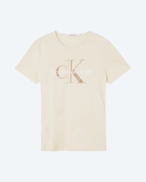 CALVIN KLEIN J20J218996ACF SLIM TEE Camisetas Manga corta Mujer Beige