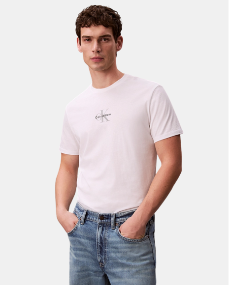 Camisetas Manga curta Homem CALVIN KLEIN Branco LV04RB866GYAF