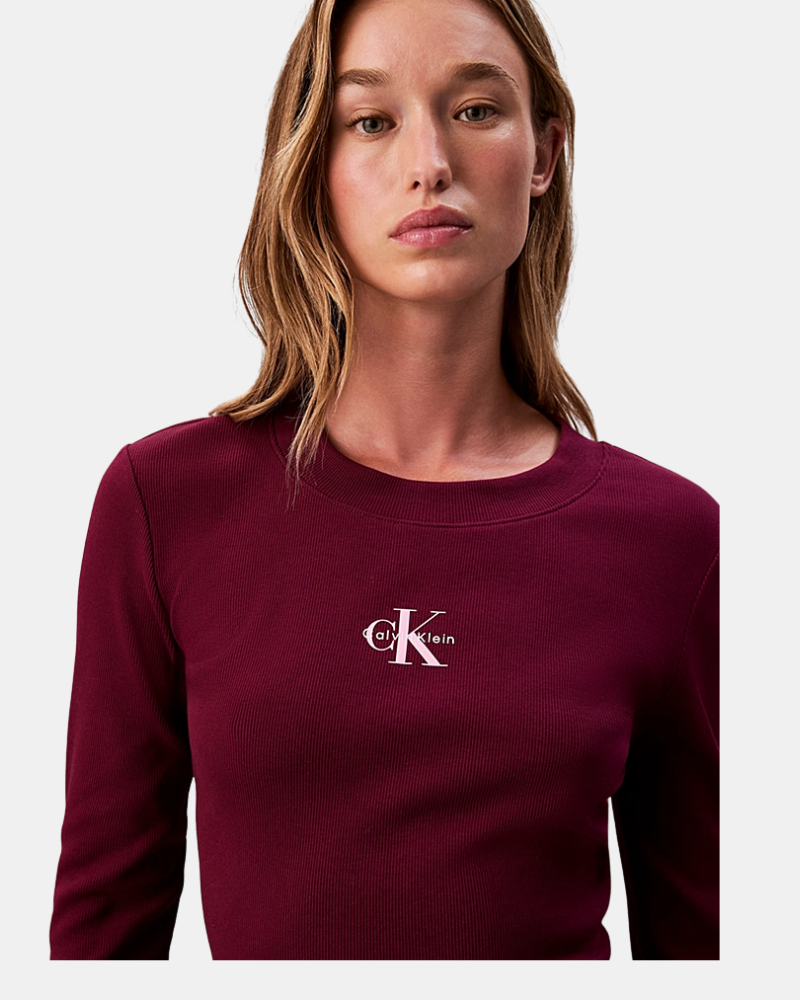 Camisetas Manga comprida Mulher CALVIN KLEIN Vermelho LV047A803G2E5