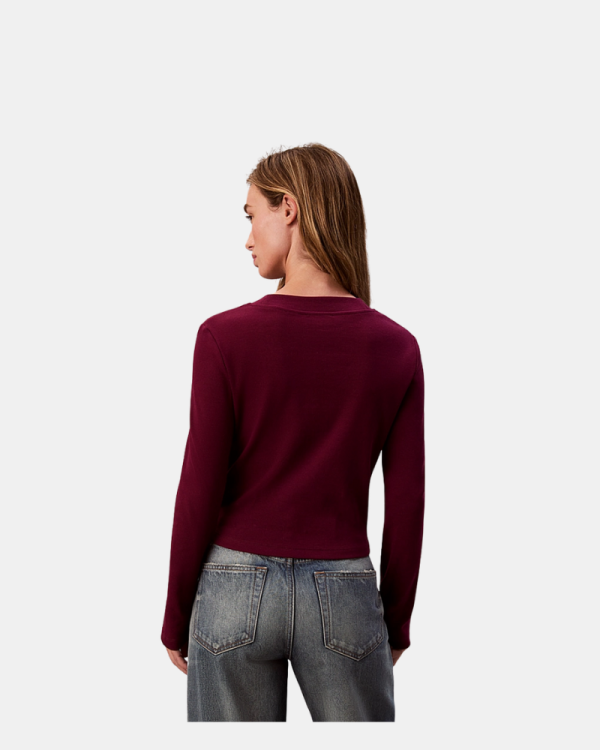 Camisetas Manga comprida Mulher CALVIN KLEIN Vermelho LV047A803G2E5