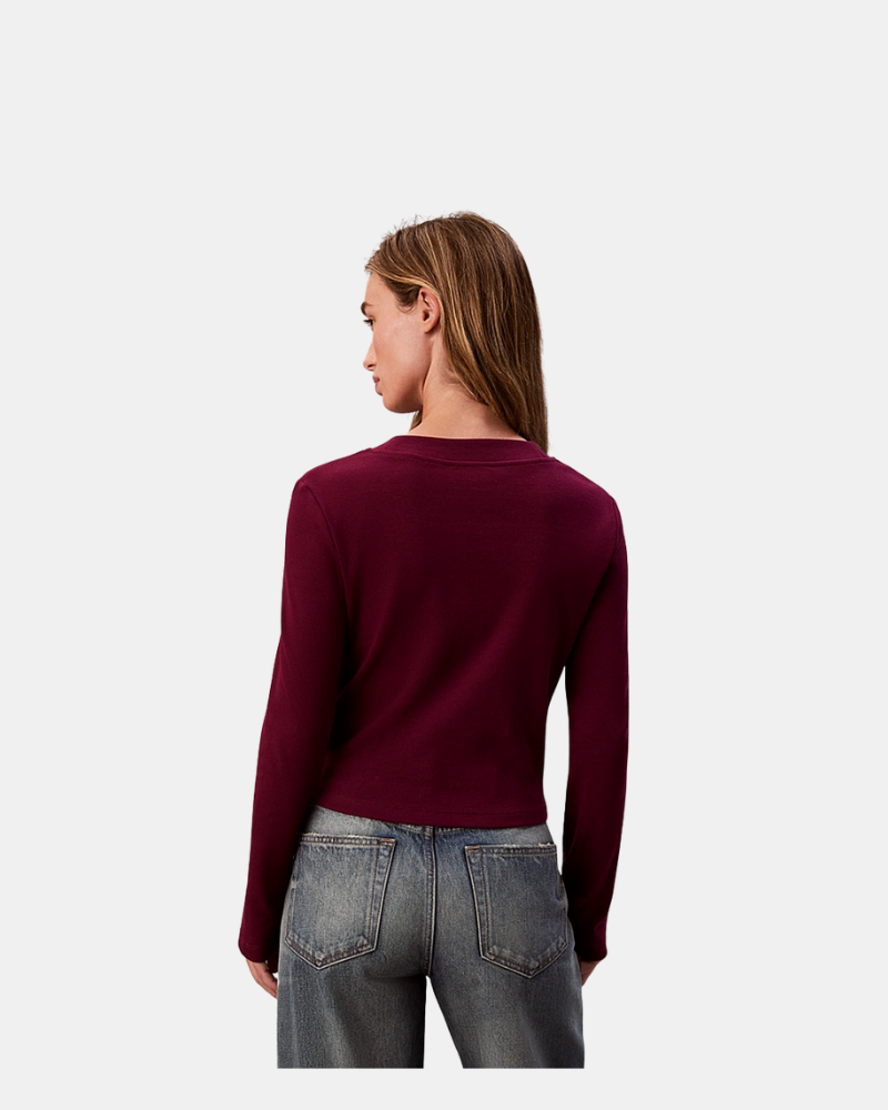Camisetas Manga comprida Mulher CALVIN KLEIN Vermelho LV047A803G2E5