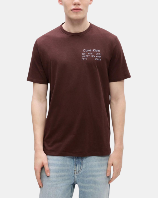 T-shirts de manga curta para homem CALVIN KLEIN Castanho LV14RE830G2IN
