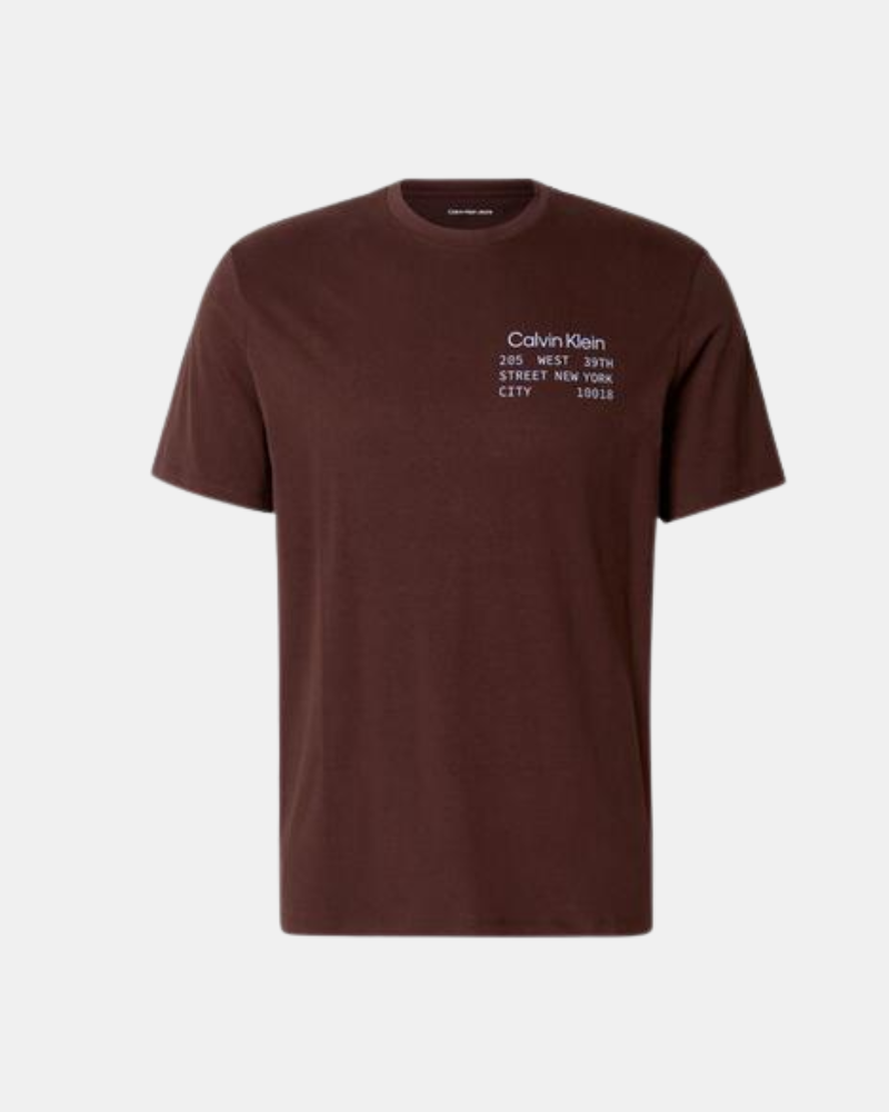 T-shirts de manga curta para homem CALVIN KLEIN Castanho LV14RE830G2IN